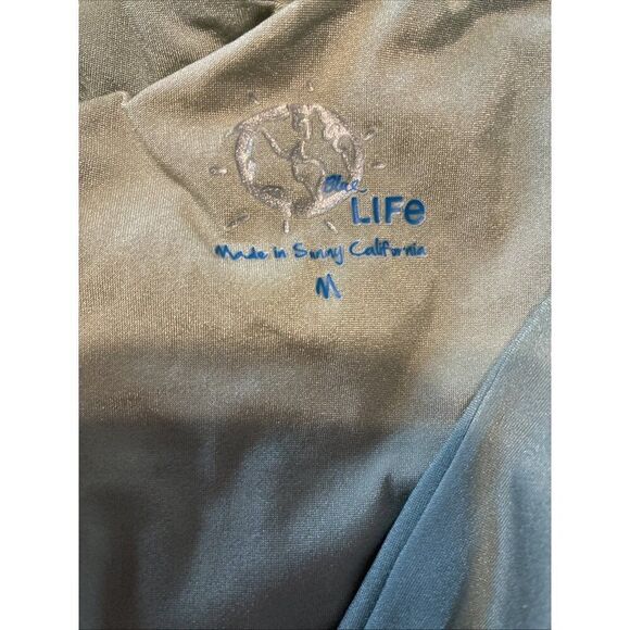 Blue Life Green Beige Lace Scrunch Butt One Piece Bathing suit Swim Suit Medium - Picture 5 of 6